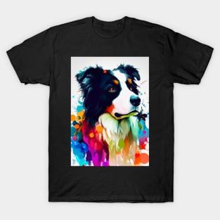 Colorful Border Collie T-Shirt